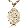 Gold Filled 1in St Joachim Medal & 24in Chain