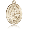 14kt Yellow Gold 1in St Giles Medal