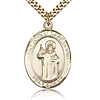 Gold Filled 1in St John of Capistrano Medal & 24in Chain