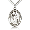 Sterling Silver 1in St John of Capistrano Medal & 24in Chain