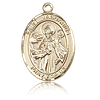 14kt Yellow Gold 1in St Januarius Medal