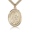 Gold Filled 1in St John Chrysostom Medal & 24in Chain