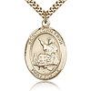 Gold Filled 1in St John Licci Medal & 24in Chain