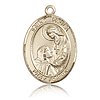 14kt Yellow Gold 1in St Paula Medal