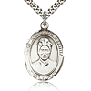 Sterling Silver 1in St Josephine Bakhita Medal & 24in Chain