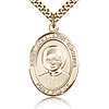 Gold Filled 1in St Josemaria Escriva Medal & 24in Chain