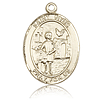 14kt Yellow Gold 1in St Vitus Medal