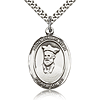 Sterling Silver 1in St Philip Neri Medal & 24in Chain