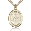 Gold Filled 1in St John Berchmans Medal & 24in Chain