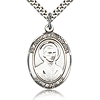Sterling Silver 1in St John Berchmans Medal & 24in Chain