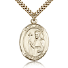 Gold Filled 1in St Regis Medal & 24in Chain