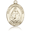 14kt Yellow Gold 1in St Theodora Guerin Medal