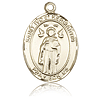 14kt Yellow Gold 1in St Ivo Medal