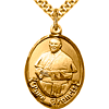 Gold Filled 1in Pope Francis Medal & 24in Chain