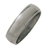 7mm Titanium Band Domed with Grooved Edges