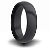 7mm Black Zirconium Domed Ring 