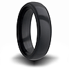 Black Zirconium 7mm Domed Milgrain Ring