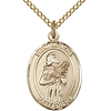 Gold Filled 3/4in St Agatha Medal & 18in Chain