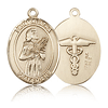 14kt Yellow Gold 3/4in St Agatha Nurse Medal