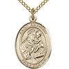 Gold Filled 3/4in St Anthony Medal & 18in Chain