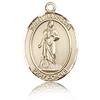 14kt Yellow Gold 3/4in St Barbara Medal