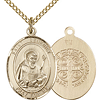 Gold Filled 3/4in St Benedict Medal & 18in Chain