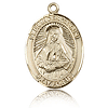 14kt Yellow Gold 3/4in St Frances Cabrini Medal