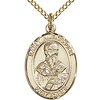 Gold Filled 3/4in St Alexander Medal & 18in Chain