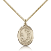 Gold Filled 3/4in St Cecilia Medal & 18in Chain