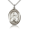 Sterling Silver 3/4in St Dorothy Medal & 18in Chain
