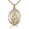 Gold Filled 3/4in St Daniel Medal & 18in Chain