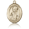 14kt Yellow Gold 3/4in St Dennis Medal