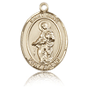 14kt Yellow Gold 3/4in St Jane Medal
