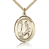 Gold Filled 3/4in St Dominic Medal & 18in Chain