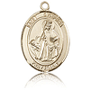 14kt Yellow Gold 3/4in St Dymphna Medal
