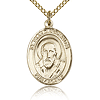 Gold Filled 3/4in St Francis de Sales Medal & 18in Chain