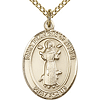 Gold Filled 3/4in St Francis Medal & 18in Chain