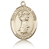 14kt Yellow Gold 3/4in St Francis Medal