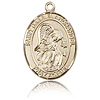 14kt Yellow Gold 3/4in St Gabriel Medal