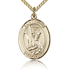 Gold Filled 3/4in St Helen Medal & 18in Chain