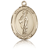14kt Yellow Gold 3/4in St Gregory Medal
