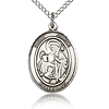 Sterling Silver 3/4in St James Medal & 18in Chain