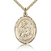 Gold Filled 3/4in St John the Baptist Medal & 18in Chain