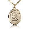 Gold Filled 3/4in St John Bosco Medal & 18in Chain