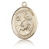 14kt Yellow Gold 3/4in St Kevin Medal