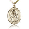 Gold Filled 3/4in St Louise de Marillac Medal & 18in Chain