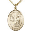 Gold Filled 3/4in St Luke Medal & 18in Chain