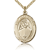 Gold Filled 3/4in St Maria Faustina Medal & 18in Chain