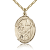 Gold Filled 3/4in St Mary Magdalene Medal & 18in Chain