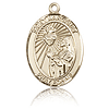 14kt Yellow Gold 3/4in St Margaret Mary Alacoque Medal